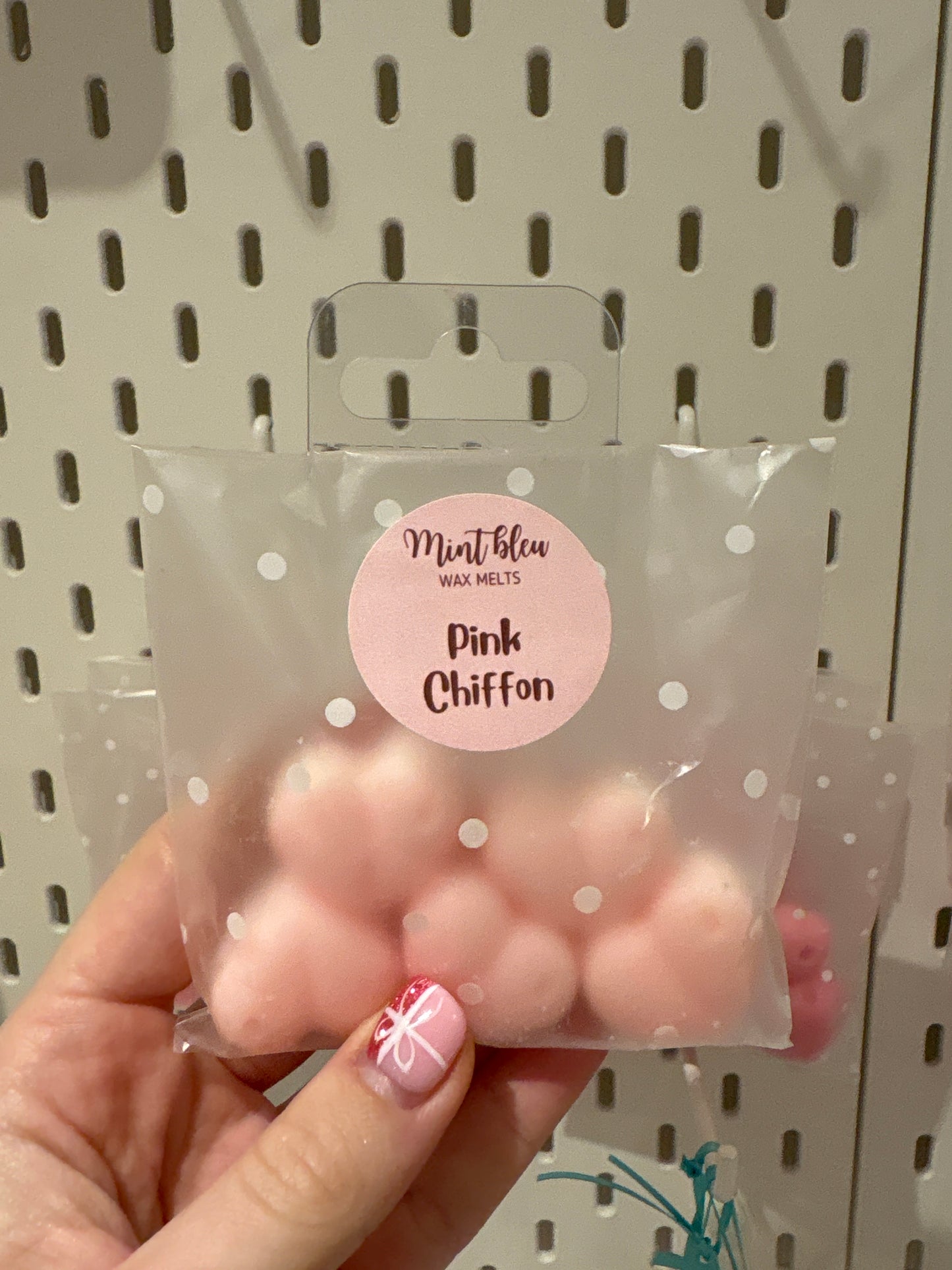 Pink chiffon wax hearts