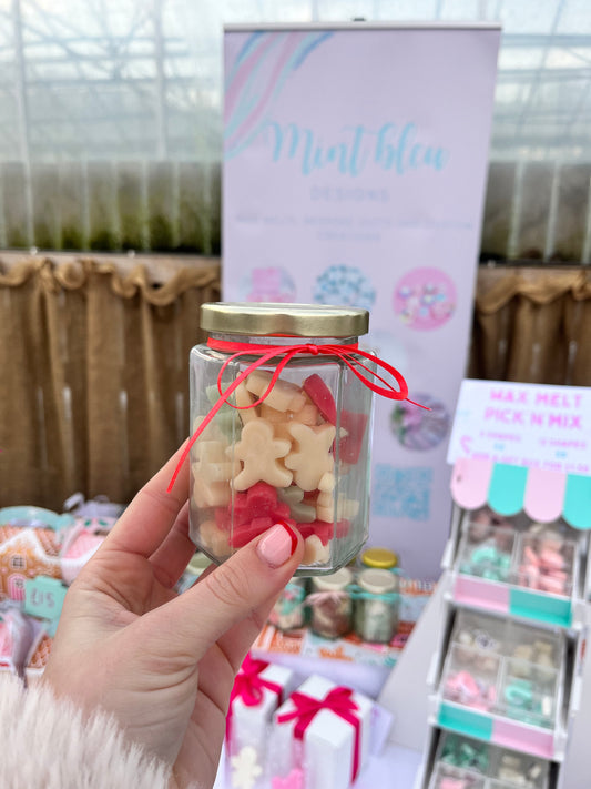 Christmas spice jars
