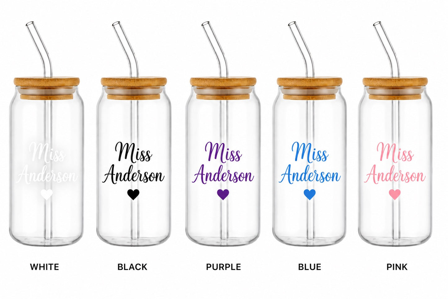 Personalised can glass